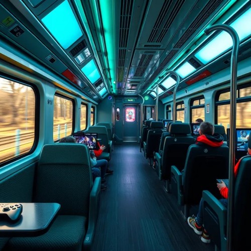 Поезд с игровой зоной: PlayStation и Xbox для юных пассажиров