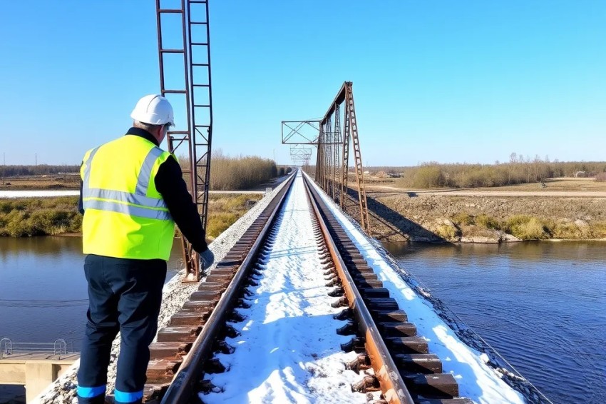 Ремонтные работы на железнодорожном мосту через Ахтубу в Астраханской области успешно завершены.