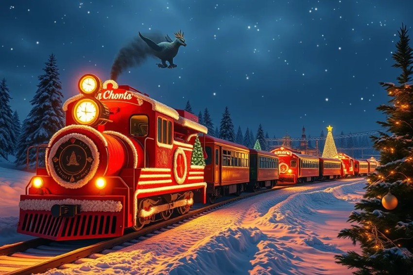 С 16 декабря на Калининградской железнодорожной линии стартовал новогодний поезд, в котором путешествуют Дед Мороз и Снегурочка.