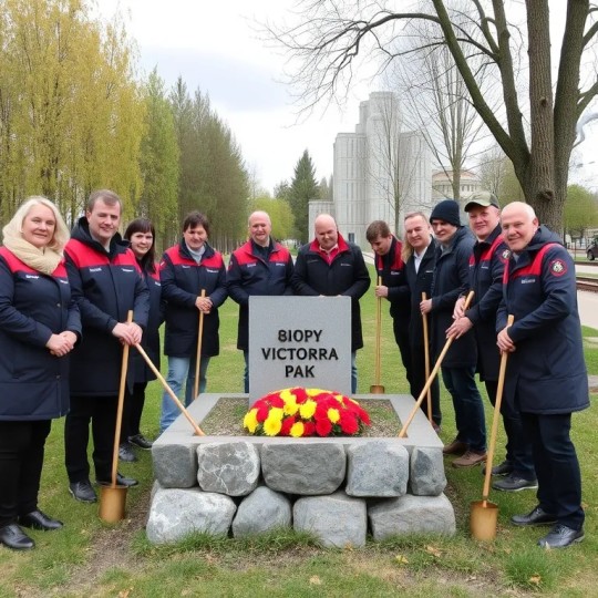 Сотрудники железной дороги основали новый парк в память о 80-летнем юбилее Победы на станции Чернореченская в Красноярском регионе.