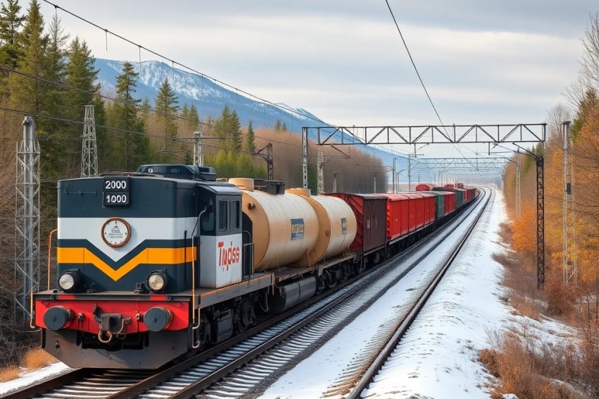 В сентябре 2025 года на Свердловской железнодорожной линии было перевезено 10,3 млн тонн груза.