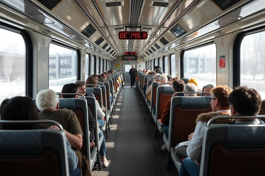 В течение первого месяца эксплуатации, поезд