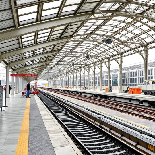 Завершение крупного ремонта второй платформы на железнодорожной станции Белгород.