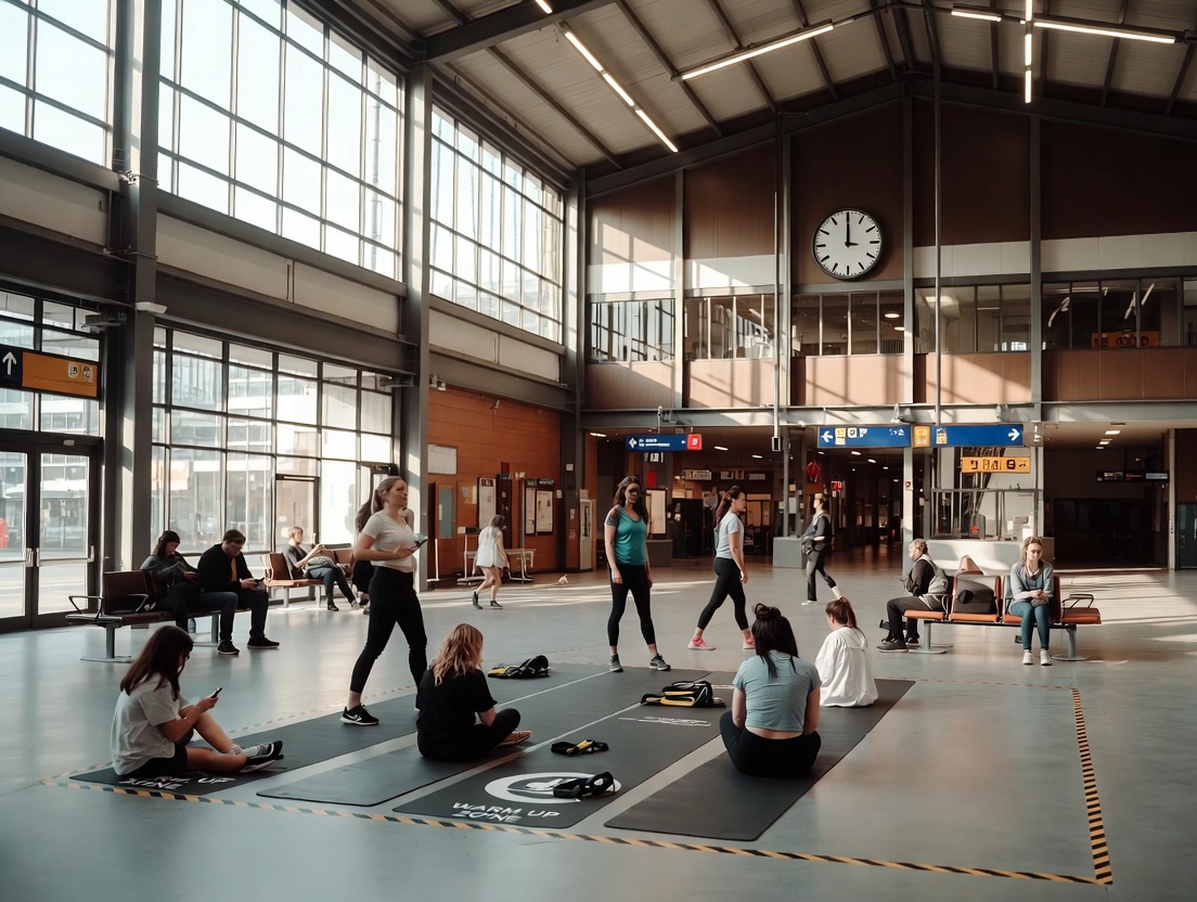 Вокзальные фитнес-зоны: размялись перед долгой дорогой