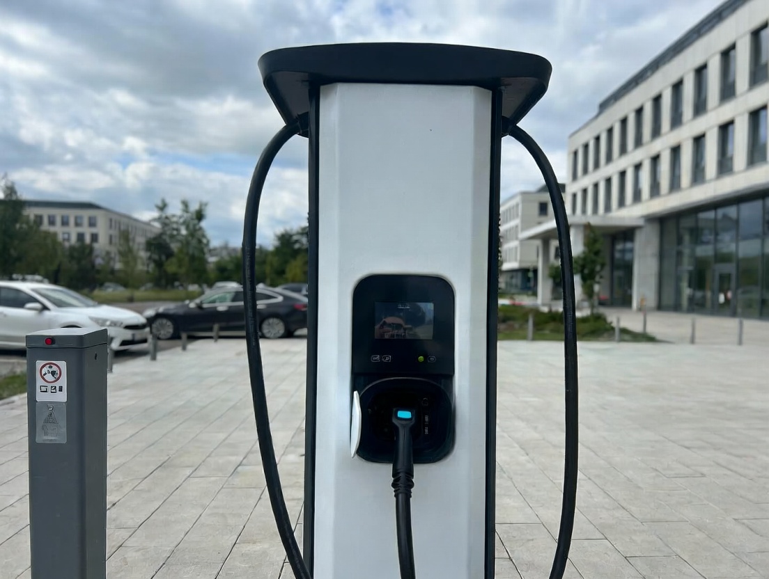 Станция зарядки электромобилей открылась на привокзальной площади